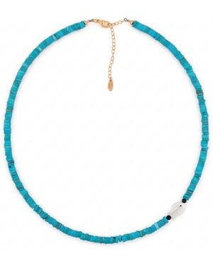 Kris Nations Mother Of Pearl Fish Necklace - Blue