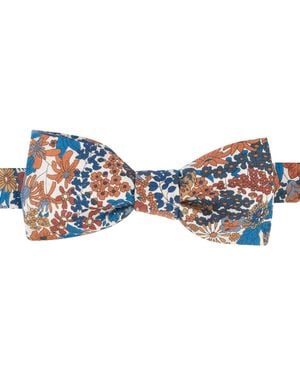 LE COLONEL Neutrals Liberty Margaret Bow Tie - Blue
