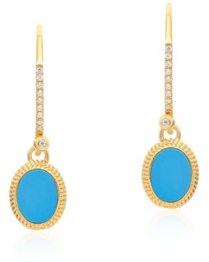 Preeti Sandhu Ara Woven Drop Earrings - Blue