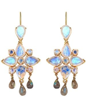 Emma Chapman Jewels Moonstone Labradorite Dangle Earrings - Blue