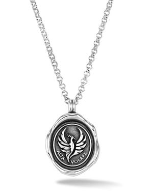 Dower & Hall Fly High Phoenix Talisman Necklace - Metallic