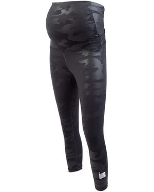 Duofit Maternity Activewear Camo Betty Crop Leggings - Blue