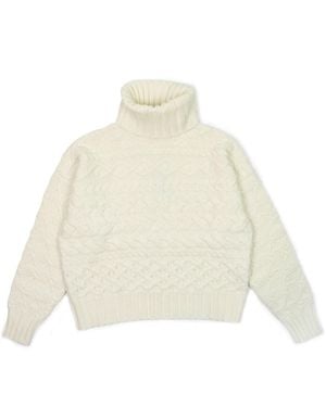 Gigi Knitwear Cable Jumper - White