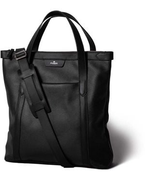 Harber London Leather Tote Bag - Black