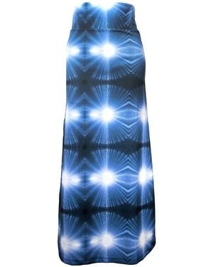 Babs Boutique NYC Bodycon Stretch Skirt Burst - Blue