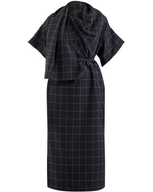 Meem Label Dexter Grid Dress - Black