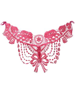 Belle -et-BonBon Limited Edition Sparkling Crystal Bisoux French Knicker Showgirl Trend - Pink