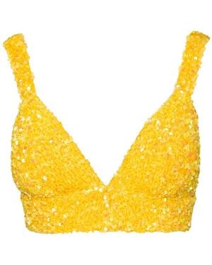 Ofuure Liza Sequin Bra Top - Yellow
