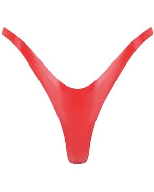 Elissa Poppy Latex G-String - Red