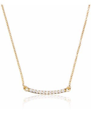 Lily & Roo Diamond Style Bar Necklace - Metallic