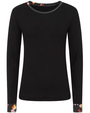Sophie Cameron Davies Long Sleeve Cotton Top - Black