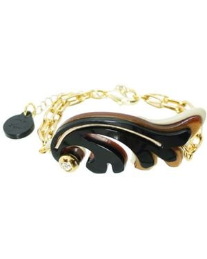 Gissa Bicalho Acrylic Handmade Bracelet Rosebush - Black