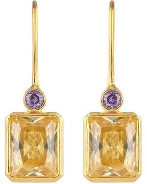 Firera Atelier Zirconia Charm Earring - Metallic