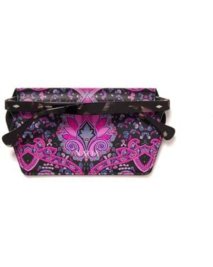Naoa Slim Glasses Case Damask Print - Purple