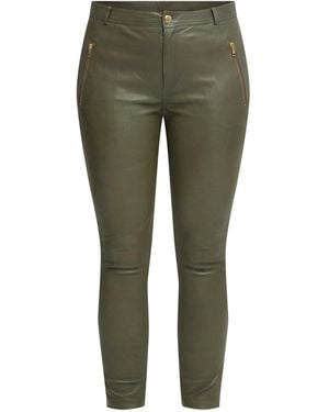 Zoe Lucille Leather Pants - Green