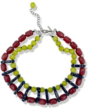 Jaredjamin Modern Mix Gemstone Necklace - Blue
