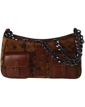 F3Rog by Rana Cheetah Printed Mini Leila Shoulder Bag - Brown