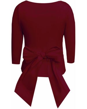 Frock Tales Primrose Top With Bow - Red