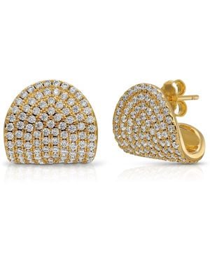 Native Gem Arc Stud Earrings - Metallic