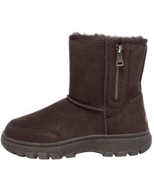 EverAu Australia Starling Zipper Short Boots - Brown