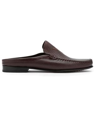 Ilvi Reg Floater Leather Slipper - Brown