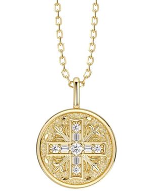 Vanimy Byzantine Cross Medallion Necklace - Metallic