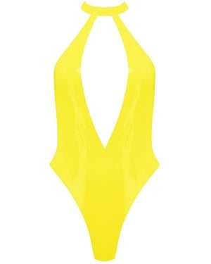 Elissa Poppy Latex Bodysuit - Yellow