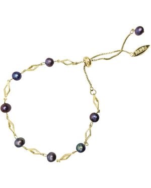 Farra Freshwater Pearls Adjustable Bracelet - Metallic