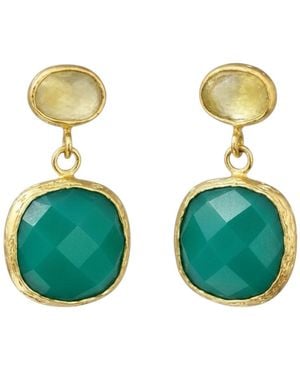 La Pluie Jewellery Ismene Earrings - Green