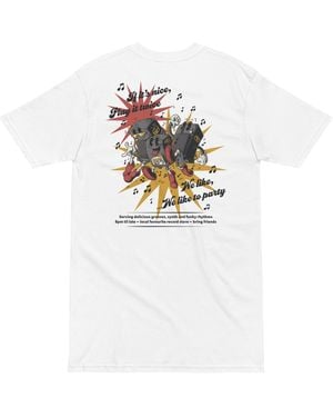 Anchor and Crew If It's Nice Play It Twice Disco! Cotton Embroidered Oversized T-Shirt - White