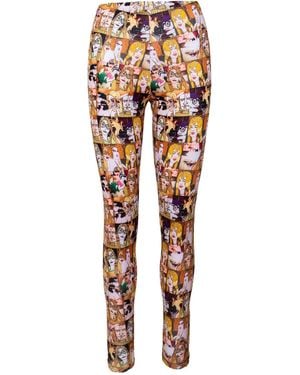 ARTISTA Love Printed Leggings - Orange