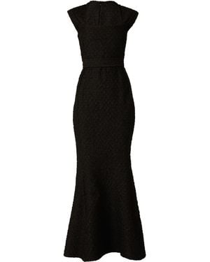 SACHA DRAKE Gala Royale Crepe Evening Gown - Black