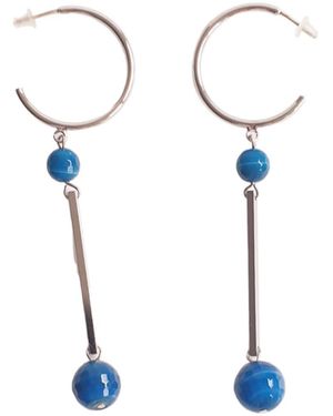 Way to Chic Agate Earrings With A Modern Touch - Blue