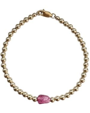 Herself Collections Tourmaline Pebble Bracelet - Metallic