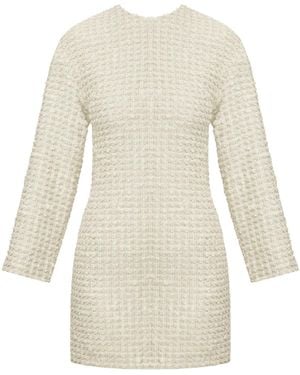 UNDRESS Neutrals Carmela Cream Tweed Mini Dress - White