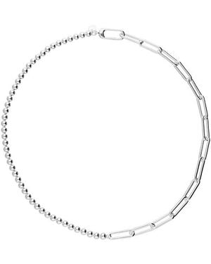 Ware Collective Bead & Paper Clip Chain Necklace - Metallic