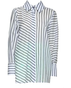 Mirimalist Helix Striped Shirt - Blue