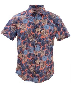 lords of harlech Scott Mums Floral Peach - Blue