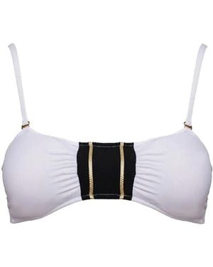 Cherina Beachwear Llc Marine Bandeau Style Bikini Top - White