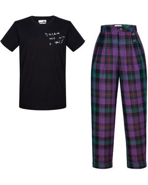 Come on Smashing T-Shirt With Winston Trouser Outfit - Blue