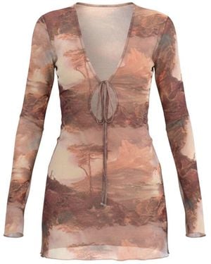 Alia Studio Améthyste Mini Mesh Dress - Pink