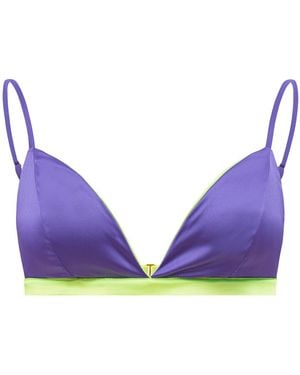 Ekcentrik Rain Satin Bralette - Blue