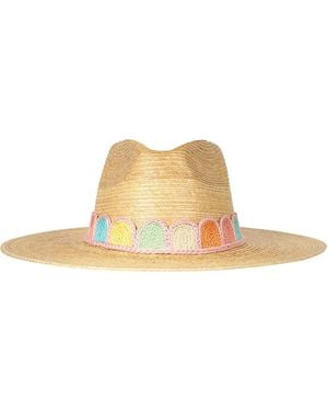 SUNSHINE TIENDA Pastel Kandy Crochet Palm Hat - Natural