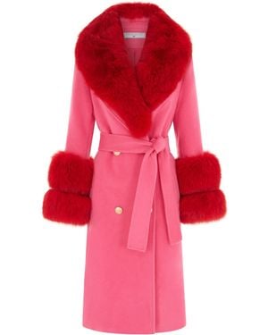Hortons England Belgravia Cashmere Coat Hot - Red