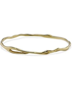 Isla Silver Organic Flow Vermeil Bangle - Metallic