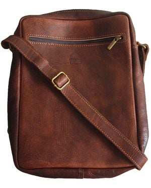 Berber Leather The Martil Large Messenger Bag - Brown