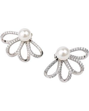 Zynnia Collective Half Bloom Earrings - Metallic
