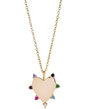 Onewildone Live Whilst You Are Alive Multicolor Heart Necklace - Metallic