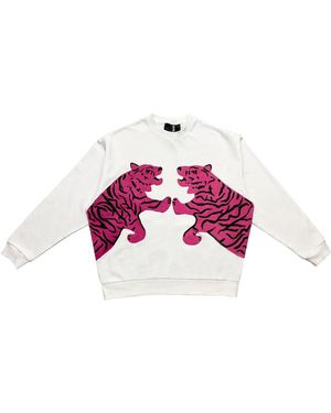 Quillattire Sweatshirt With Tiger - White