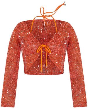 Belletage Swimwear The Golden Hour Cover Up Top - Red